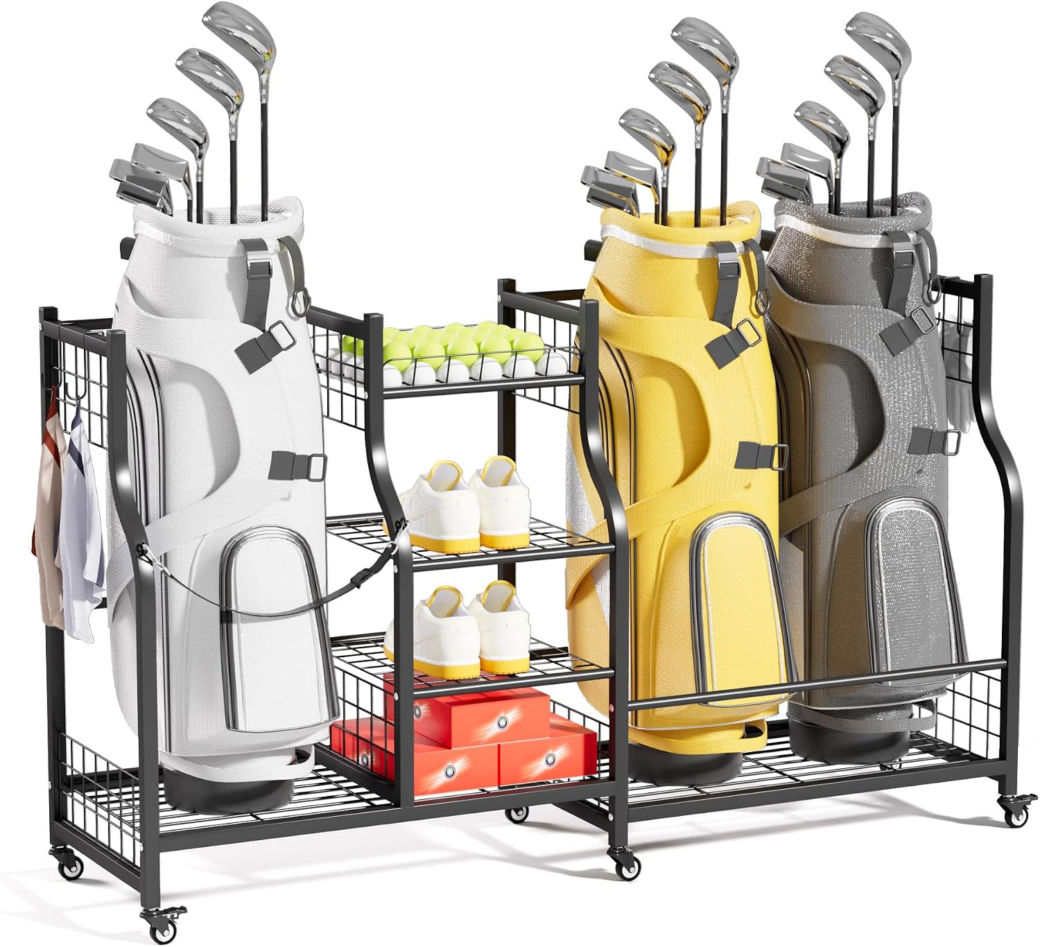 Sports Equipment Organizer Rack - Golf Bag Storage Rack Organizer Heavy