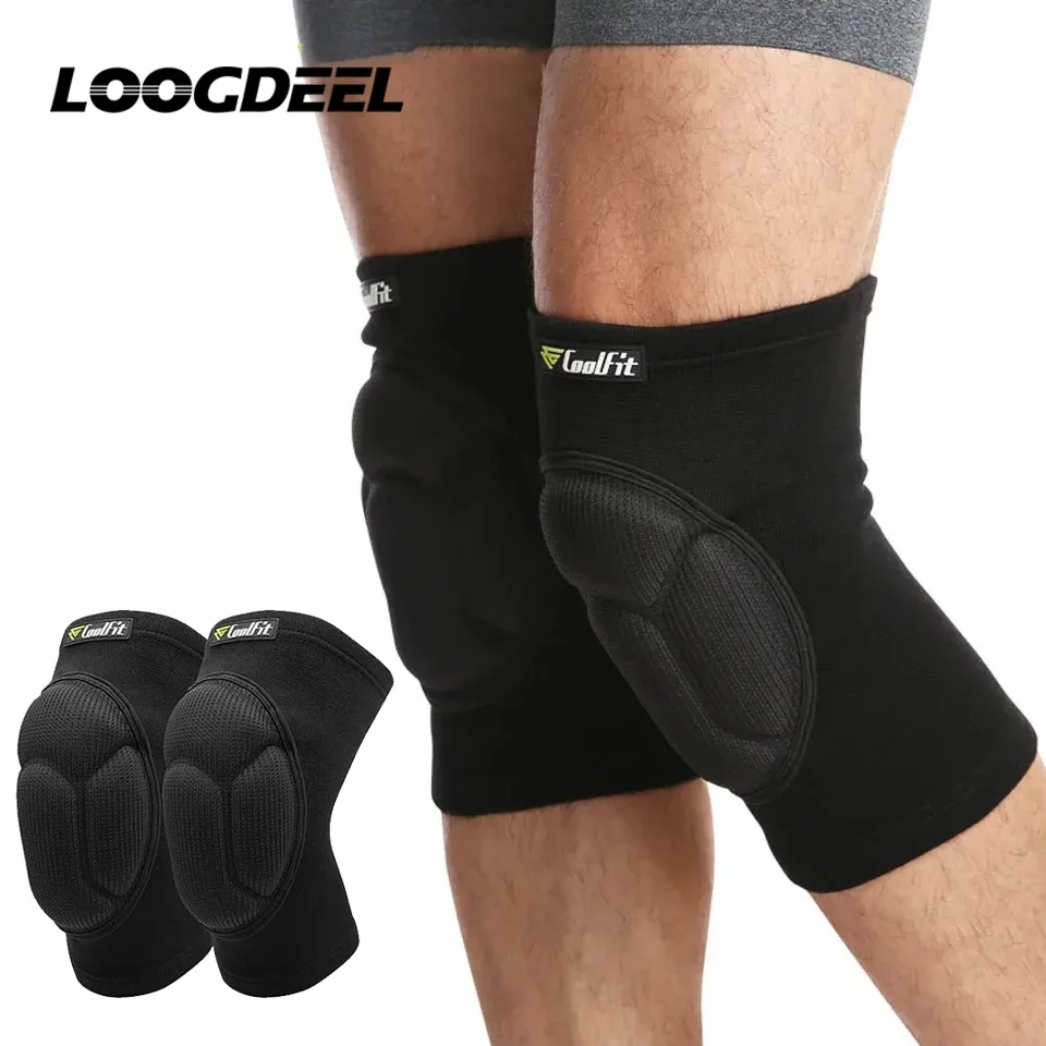 Volleyball Knee Pad - LOOGDEEL 1Pair Protective Knee Pads Thick