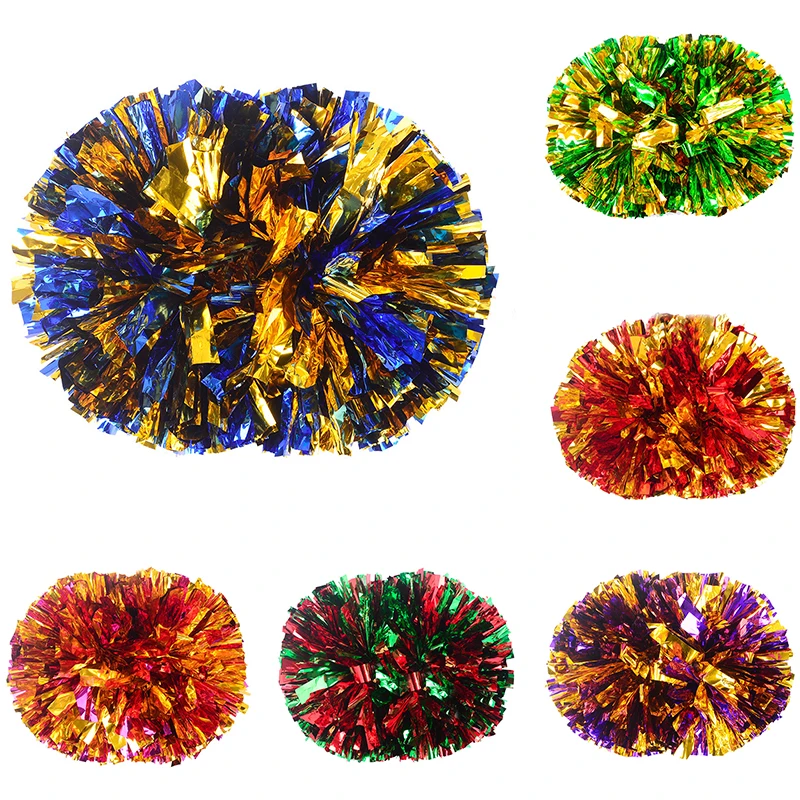 Cheerleading Pom Pom - Gold Cheerleading Pom Poms with Handle