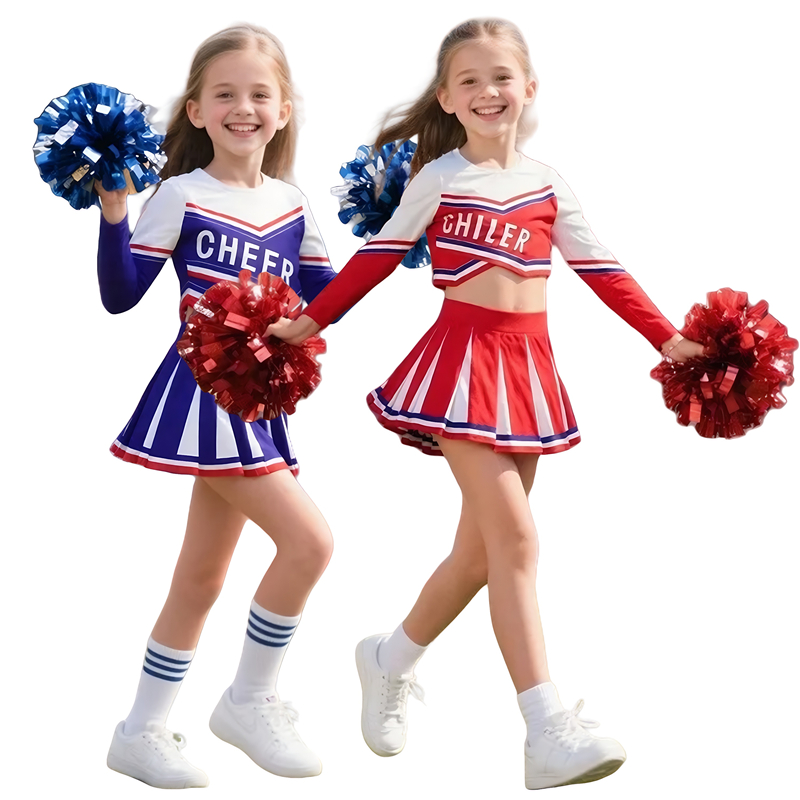 Cheerleading Pom Pom - Girls Cheerleader Costume Basketball Game Sports