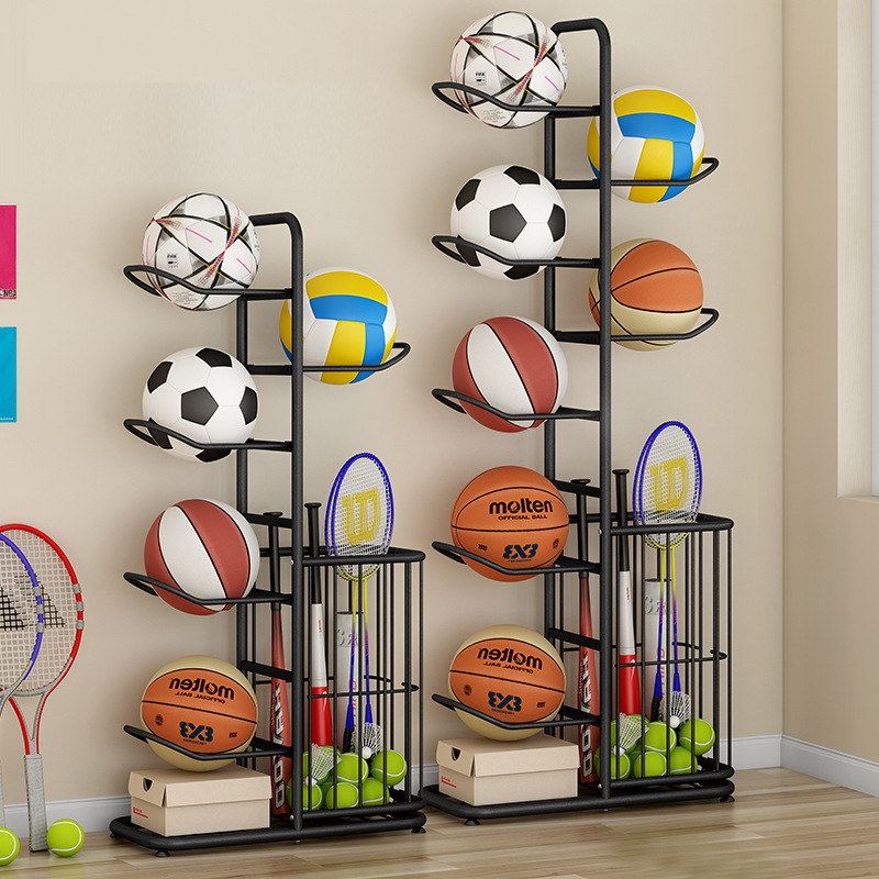 Sports Equipment Organizer Rack - Sports Ball Storage Rack Basketball Badminton