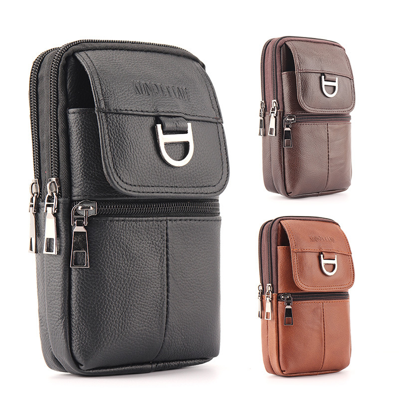 Sports Equipment Storage - Men's Leather Waist Bag - Large