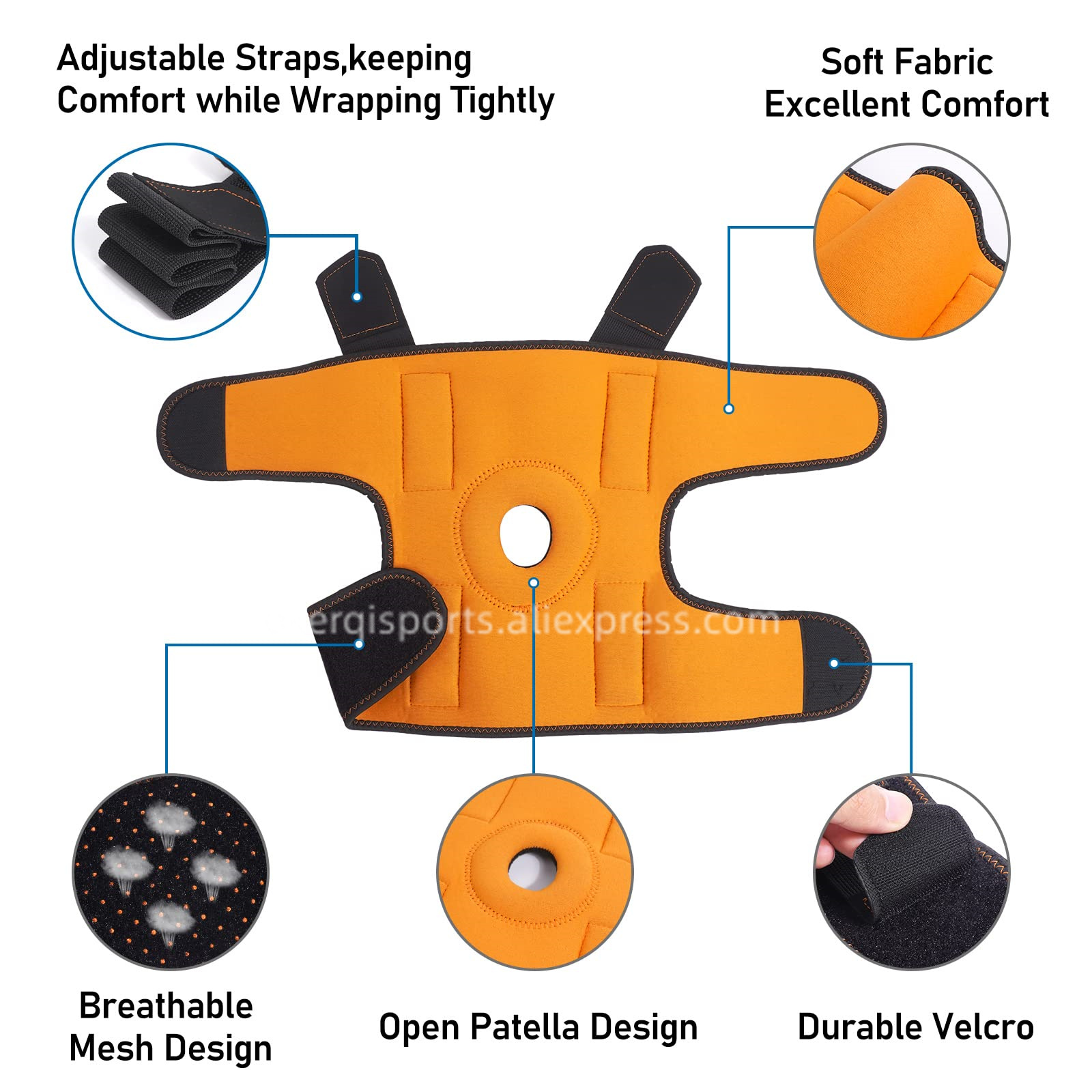 1Pcs Knee Brace Support for Ar - Volleyball Knee Pad ulasan dan harga