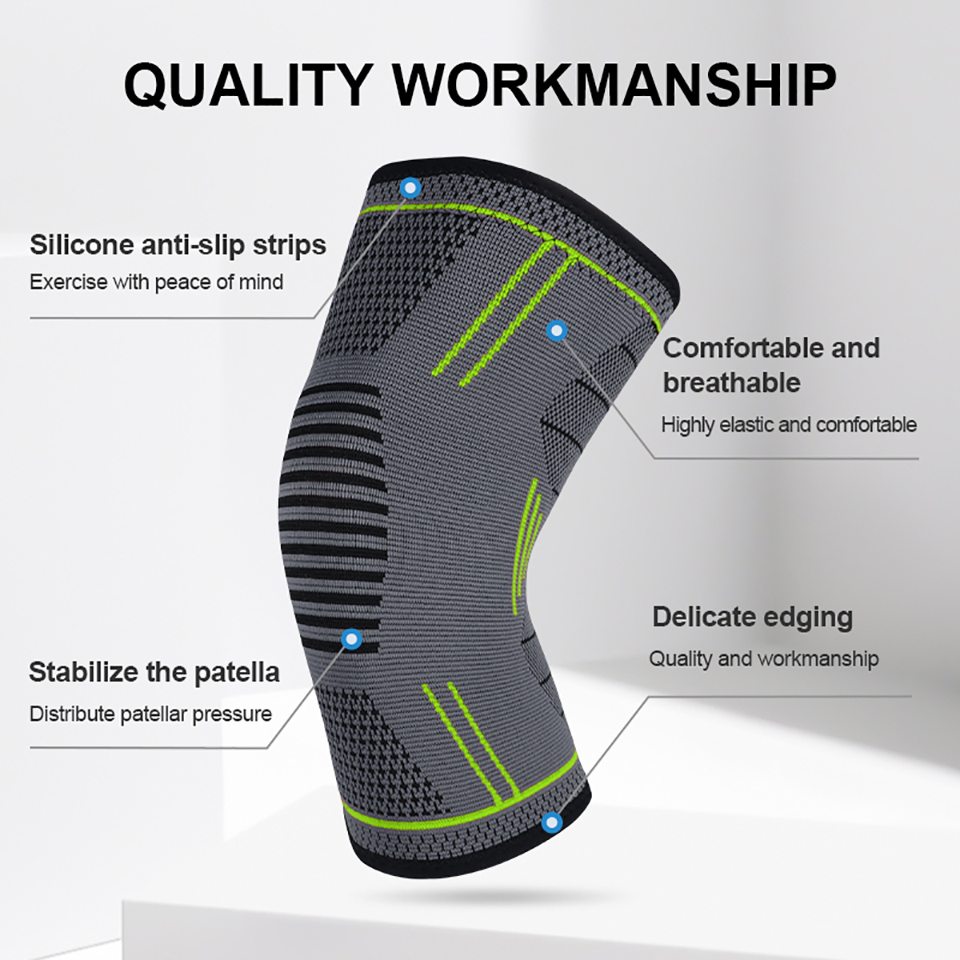 1Pcs Elastic Knee Pads Silicon - Volleyball Knee Pad ulasan dan harga