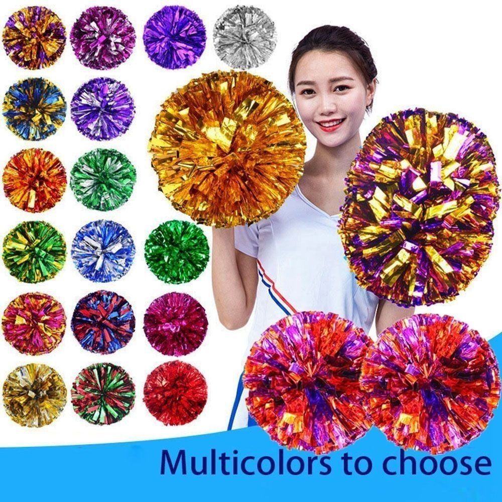 New 30cm Game Pom Poms PET Mul - Cheerleading Pom Pom ulasan dan harga