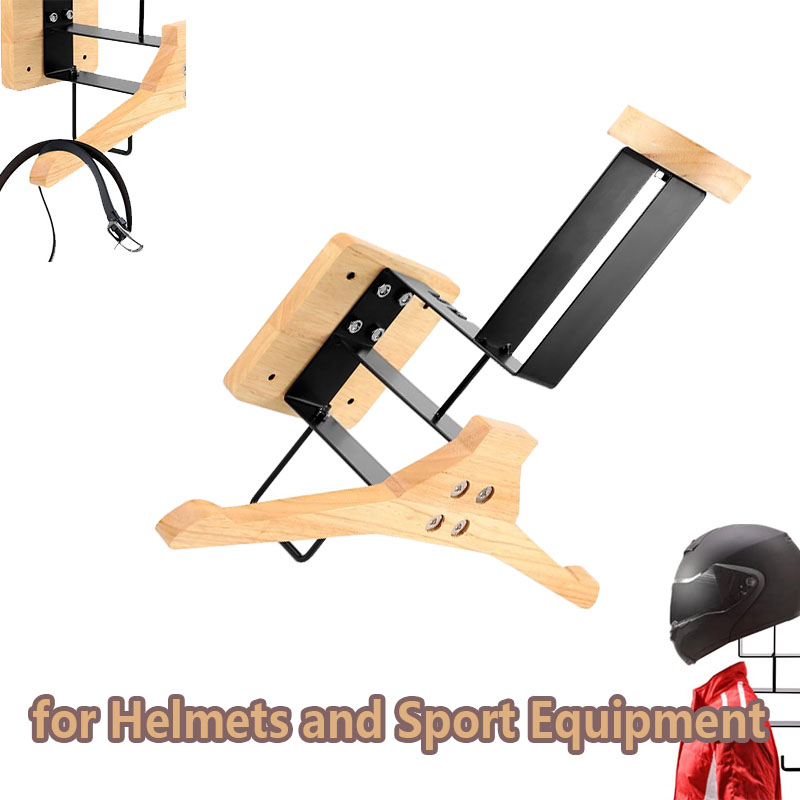 Wood Motorcycle Helmet Holder  - Sports Equipment Organizer Rack ulasan dan harga