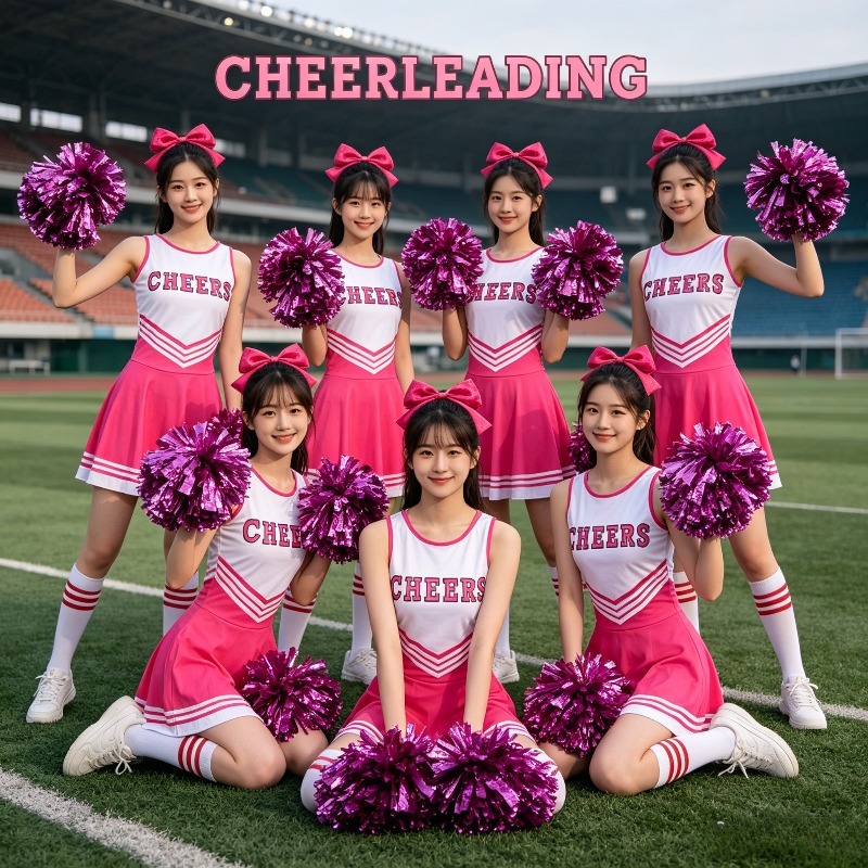 Cheerleading Dance Costume Set - Cheerleading Pom Pom ulasan dan harga