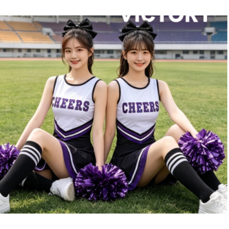 Cheerleading Dance Costume Set - Cheerleading Pom Pom ulasan dan harga
