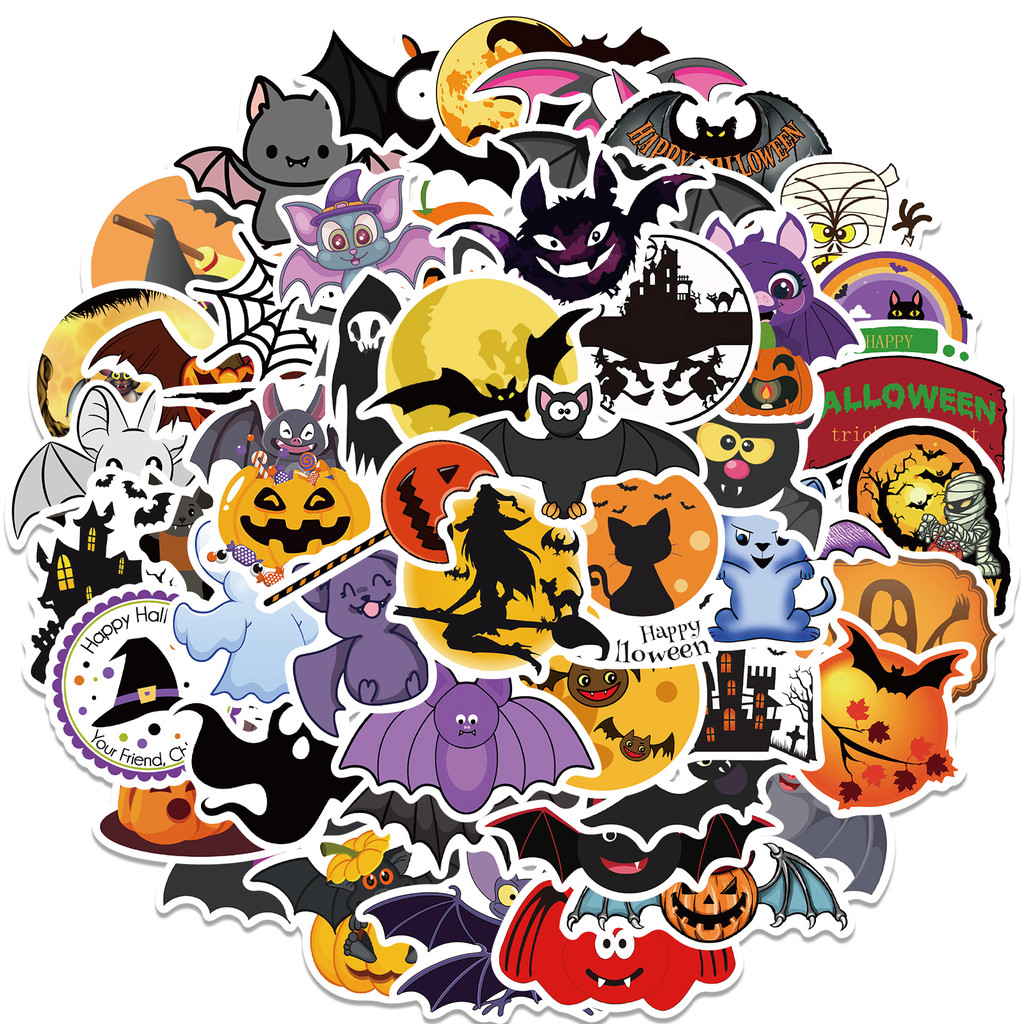50Pcs Dark Halloween Pattern S - Sports Equipment Store ulasan dan harga