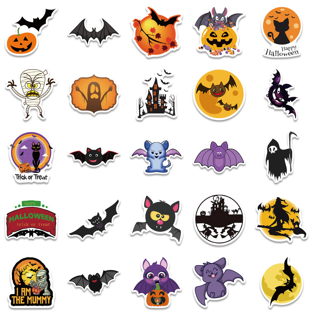 50Pcs Dark Halloween Pattern S - Sports Equipment Store ulasan dan harga
