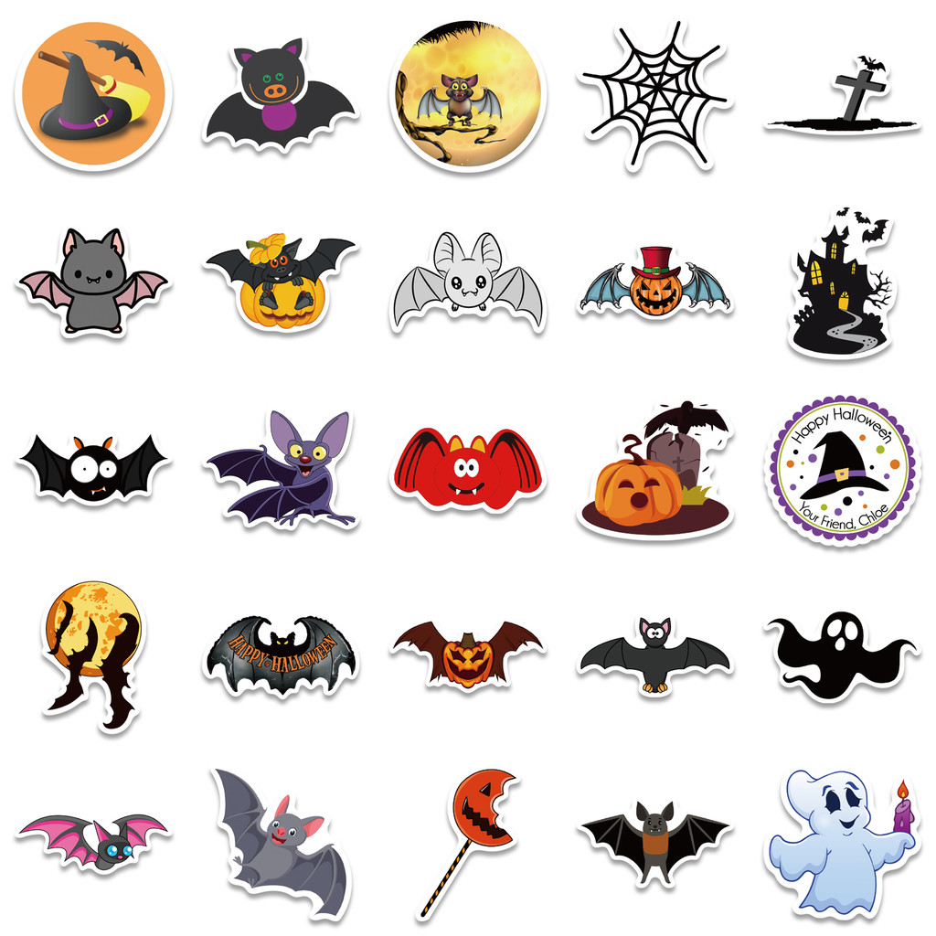50Pcs Dark Halloween Pattern S - Sports Equipment Store ulasan dan harga