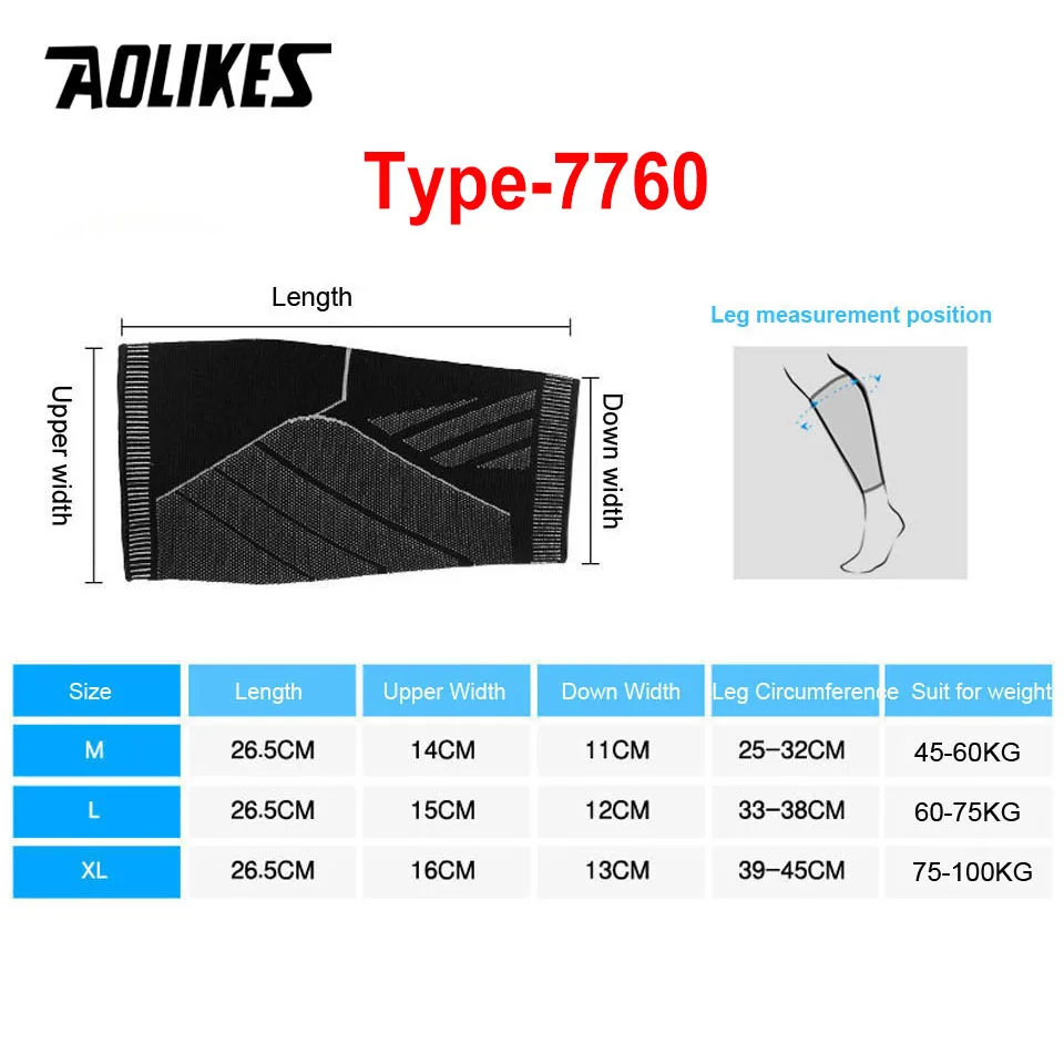 AOLIKES 1PCS Sports Compressio - Volleyball Knee Pad ulasan dan harga