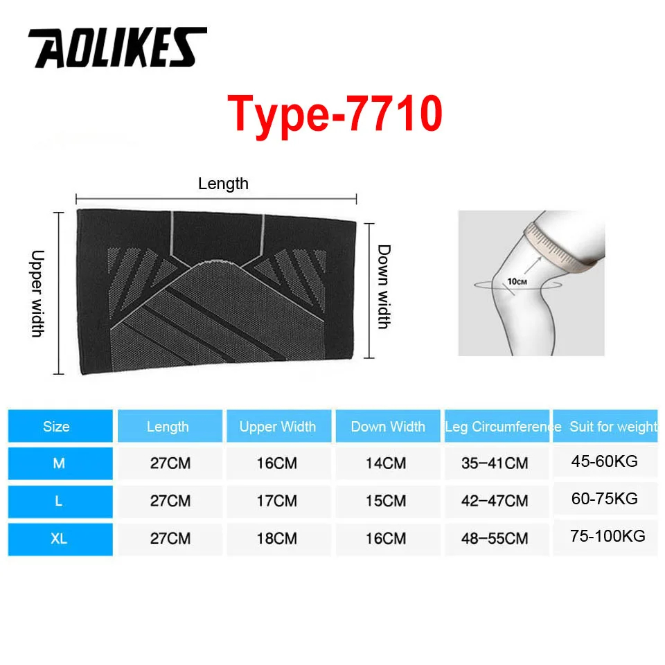 AOLIKES 1PCS Sports Compressio - Volleyball Knee Pad ulasan dan harga
