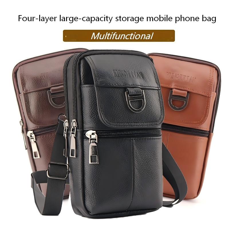 Men's Leather Waist Bag - Larg - Sports Equipment Storage ulasan dan harga