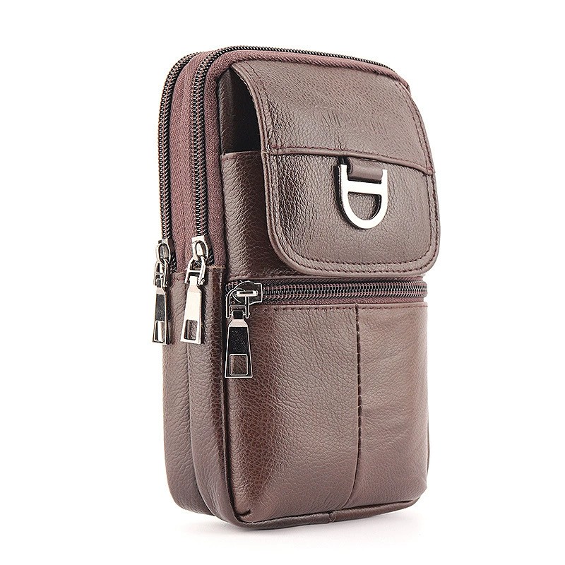 Men's Leather Waist Bag - Larg - Sports Equipment Storage ulasan dan harga